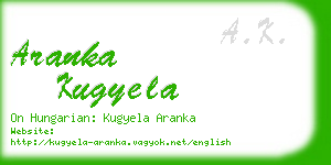 aranka kugyela business card